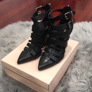 BCBGeneration Jaxx Black Leather Booties 9.5